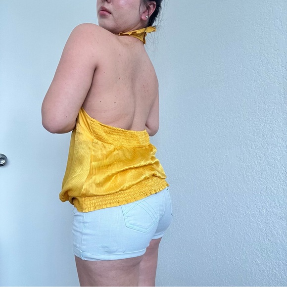 bebe Yellow Ruffled Blouse - Picture 5 of 8